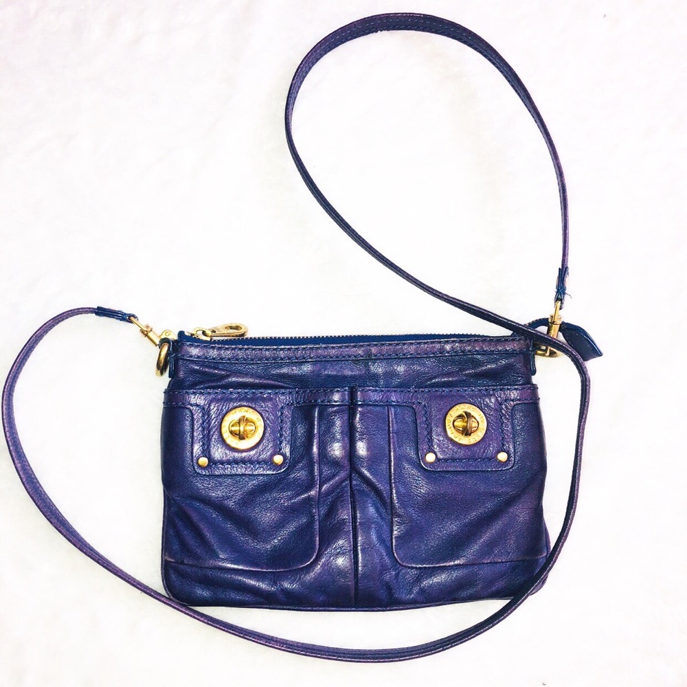 Marc Jacobs purple and gold crossbody